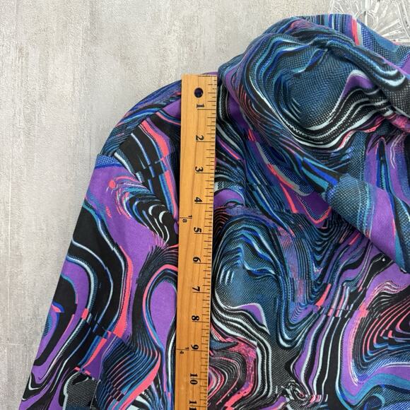 Gymshark Graphic Hoodie Sweatshirt Women’s Small Purple Marble Swirl Pre Workout - Picture 8 of 11